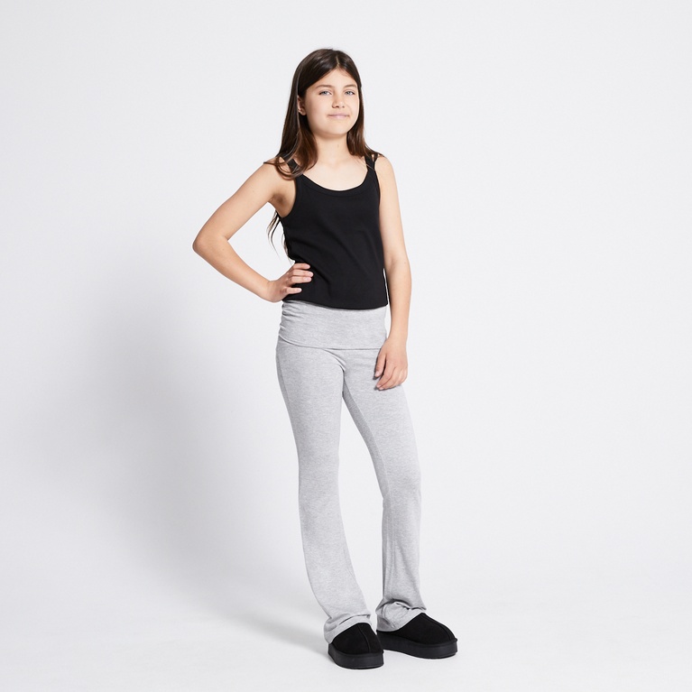 Folded yoga pants "Noelle star" Grey Melange 2